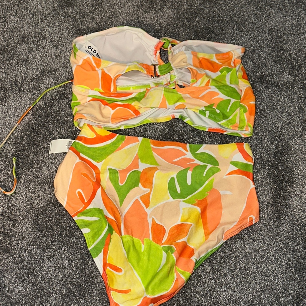Old Navy Orange, Lime & Yellow l Two-Piece Bikini Set - Picture 2 of 2